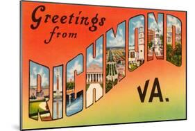 Greetings from Richmond, Virginia-null-Mounted Art Print