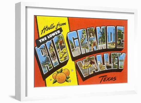 Greetings from Rio Grande Valley, Texas-null-Framed Art Print