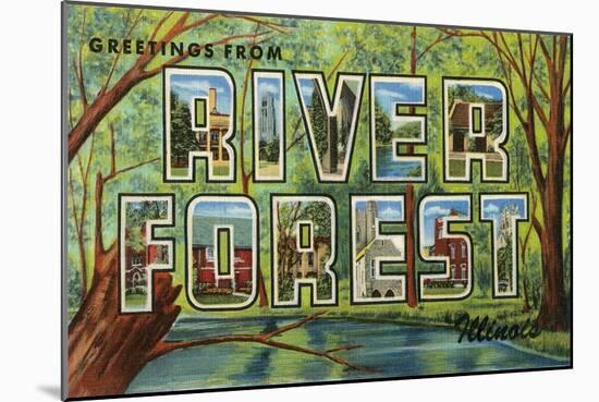 Greetings from River Forest, Illinois-null-Mounted Art Print