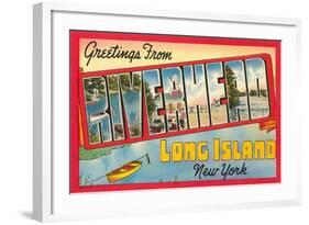 Greetings from Riverhead, Long Island, New York-null-Framed Art Print