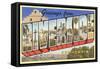 Greetings from Riverside, California-null-Framed Stretched Canvas