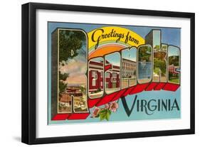 Greetings from Roanoke, Virginia-null-Framed Art Print