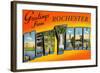 Greetings from Rochester, New York-null-Framed Art Print