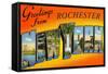 Greetings from Rochester, New York-null-Framed Stretched Canvas