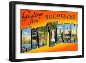 Greetings from Rochester, New York-null-Framed Art Print