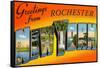 Greetings from Rochester, New York-null-Framed Stretched Canvas