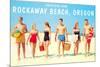 Greetings from Rockaway Beach, Oregon-null-Mounted Premium Giclee Print
