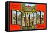 Greetings from Rockford, Illinois-null-Framed Stretched Canvas