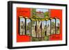 Greetings from Rockford, Illinois-null-Framed Art Print