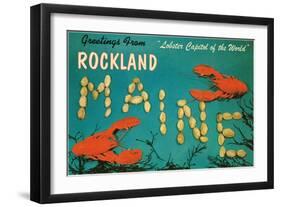 Greetings from Rockland, Maine-null-Framed Art Print