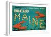 Greetings from Rockland, Maine-null-Framed Art Print