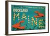 Greetings from Rockland, Maine-null-Framed Art Print