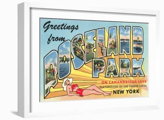 Greetings from Roseland Park, New York-null-Framed Art Print