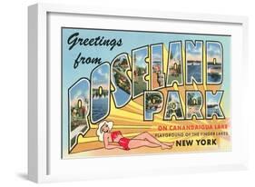 Greetings from Roseland Park, New York-null-Framed Art Print