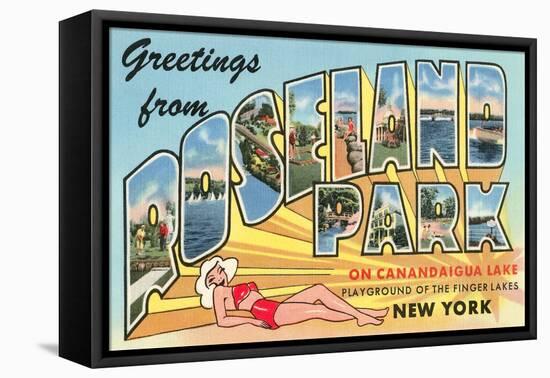 Greetings from Roseland Park, New York-null-Framed Stretched Canvas