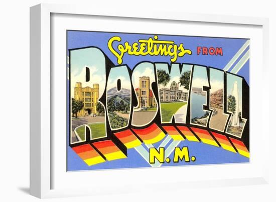 Greetings from Roswell, New Mexico-null-Framed Art Print