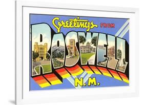 Greetings from Roswell, New Mexico-null-Framed Premium Giclee Print
