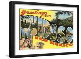 Greetings from Ruidoso, New Mexico-null-Framed Art Print