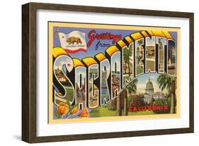 Greetings from Sacramento, California-null-Framed Art Print