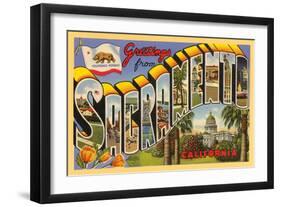 Greetings from Sacramento, California-null-Framed Art Print