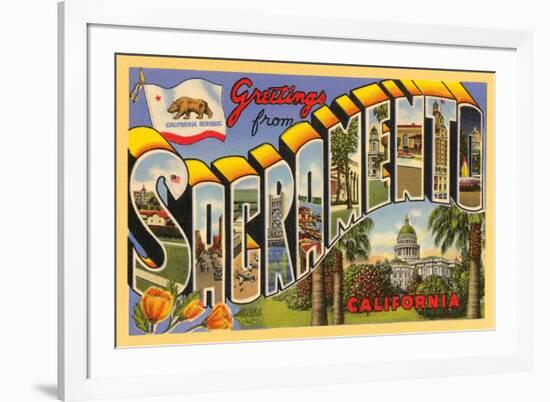 Greetings from Sacramento, California-null-Framed Art Print