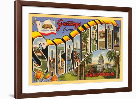 Greetings from Sacramento, California-null-Framed Art Print
