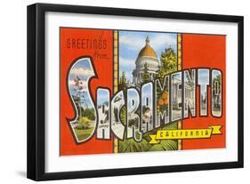 Greetings from Sacramento, California-null-Framed Art Print