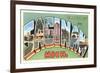 Greetings from Saginaw, Michigan-null-Framed Premium Giclee Print