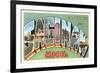 Greetings from Saginaw, Michigan-null-Framed Premium Giclee Print