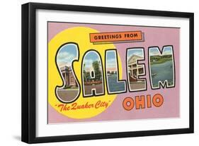 Greetings from Salem, Ohio-null-Framed Art Print