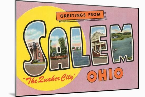 Greetings from Salem, Ohio-null-Mounted Art Print