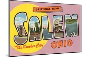 Greetings from Salem, Ohio-null-Mounted Art Print