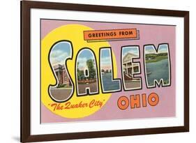 Greetings from Salem, Ohio-null-Framed Premium Giclee Print