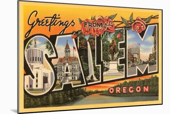 Greetings from Salem, Oregon-null-Mounted Art Print