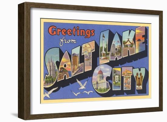 Greetings from Salt Lake City, Utah-null-Framed Art Print