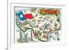 Greetings from San Angelo, Texas, the Lone Star State, Map-null-Framed Premium Giclee Print