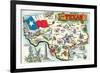 Greetings from San Angelo, Texas, the Lone Star State, Map-null-Framed Premium Giclee Print