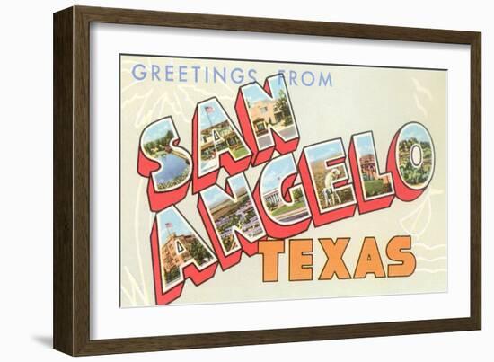 Greetings from San Angelo, Texas-null-Framed Art Print