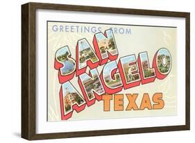 Greetings from San Angelo, Texas-null-Framed Art Print