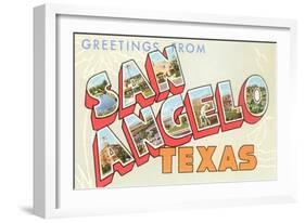 Greetings from San Angelo, Texas-null-Framed Art Print