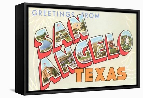 Greetings from San Angelo, Texas-null-Framed Stretched Canvas