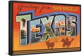 Greetings from San Angelo Texas-null-Framed Art Print