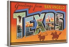 Greetings from San Angelo Texas-null-Framed Art Print