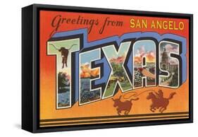Greetings from San Angelo Texas-null-Framed Stretched Canvas