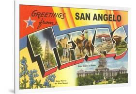 Greetings from San Angelo, Texas-null-Framed Art Print