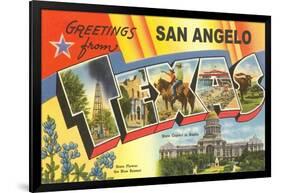 Greetings from San Angelo, Texas-null-Framed Art Print