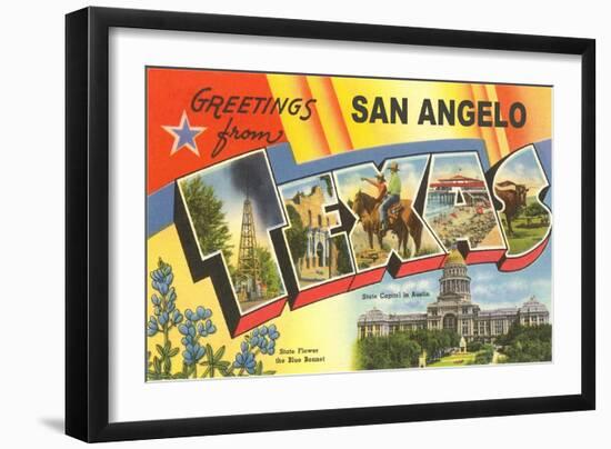 Greetings from San Angelo, Texas-null-Framed Art Print