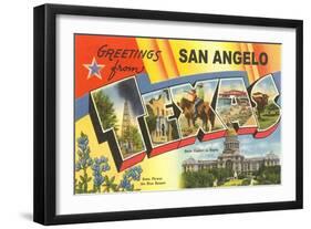 Greetings from San Angelo, Texas-null-Framed Art Print