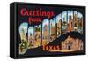 Greetings from San Antonio, Texas-null-Framed Stretched Canvas