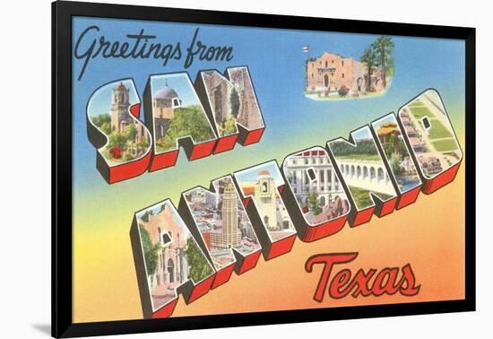 Greetings from San Antonio, Texas-null-Framed Art Print